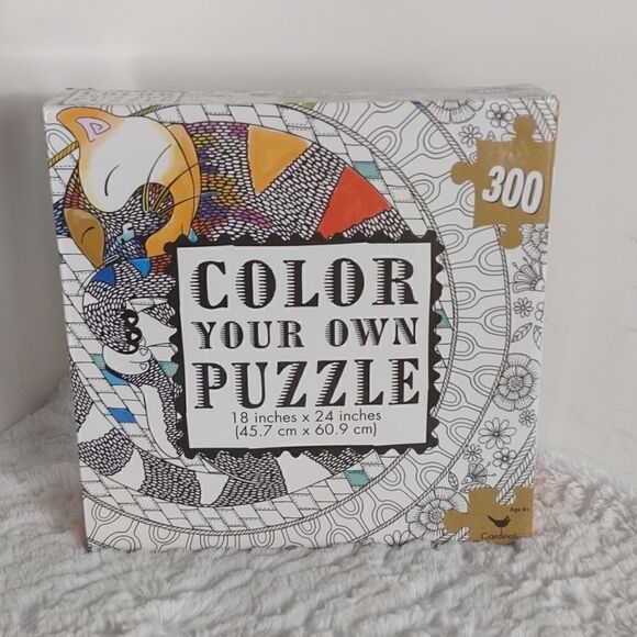 NIB 300pc. Color Your Own Puzzle "Cat on a Rug" - Picture 1 of 4